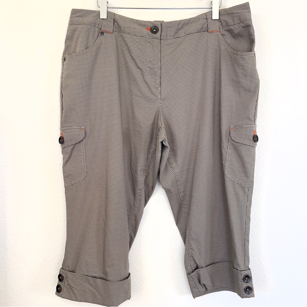 Women’s Nike Golf Capri Cropped Pants Sport Dri Fit Tan Size 16